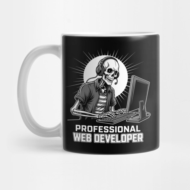 Funny Skeleton Web Developer by enrynz