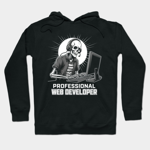 Funny Skeleton Web Developer Hoodie by enrynz