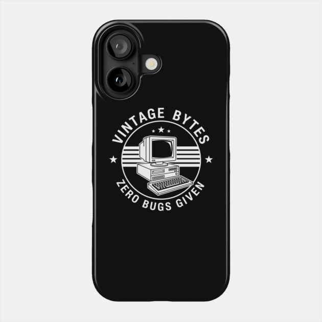 Vintage Bytes Zero Bugs Given Phone Case by enrynz