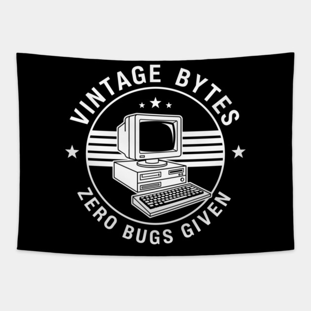 Vintage Bytes Zero Bugs Given Tapestry by enrynz