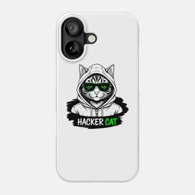 Hacker Cat Phone Case by enrynz