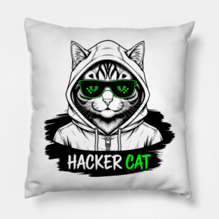 Hacker Cat Pillow