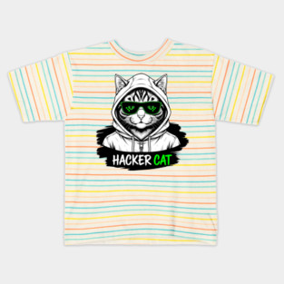 Hacker Cat Kids T-Shirt