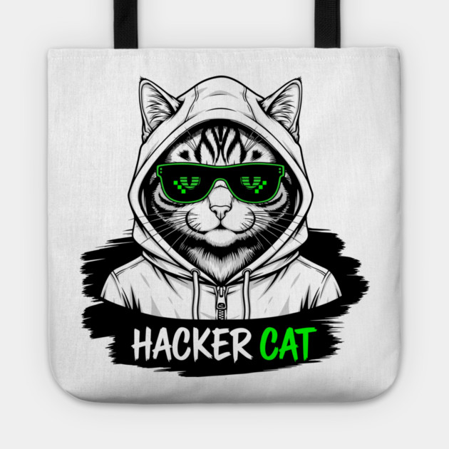 Hacker Cat Tote by enrynz