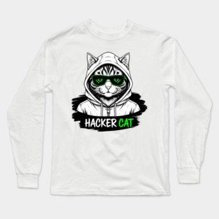 Hacker Cat Long Sleeve T-Shirt