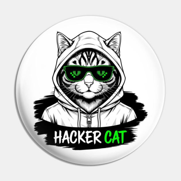 Hacker Cat Pin by enrynz