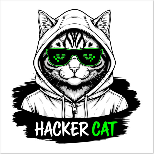 Hacker Cat Wall Art by enrynz