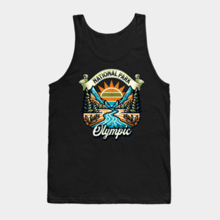 Olympic National Park design Washington Scenic Sunset Hiking Tank Top