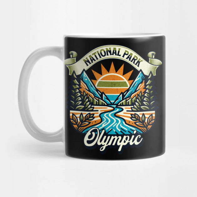 Olympic National Park design Washington Scenic Sunset Hiking by Pixel Threads 