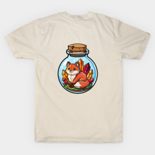 Fox in a Glass Jar – Cute Magical Animal Design T-Shirt