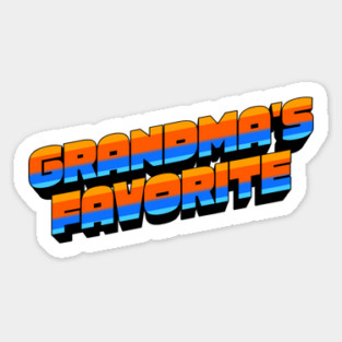 Retro Grandma's Favorite Sticker