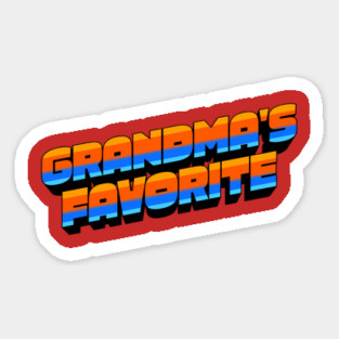Retro Grandma's Favorite Magnet