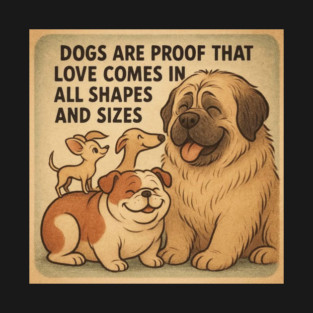 Dogs are proof that love comes in all shapes and sizes! T-Shirt