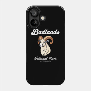 Badlands National Park, South Dakota Bighorn Sheep Hiking Camping Souvenir Phone Case