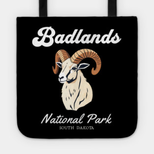 Badlands National Park, South Dakota Bighorn Sheep Hiking Camping Souvenir Tote
