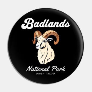 Badlands National Park, South Dakota Bighorn Sheep Hiking Camping Souvenir Pin