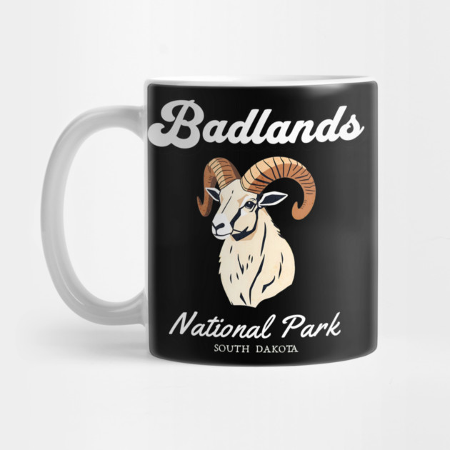 Badlands National Park, South Dakota Bighorn Sheep Hiking Camping Souvenir by Pixel Threads 