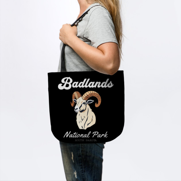 Badlands National Park, South Dakota Bighorn Sheep Hiking Camping Souvenir by Pixel Threads 