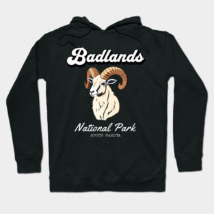 Badlands National Park, South Dakota Bighorn Sheep Hiking Camping Souvenir Hoodie