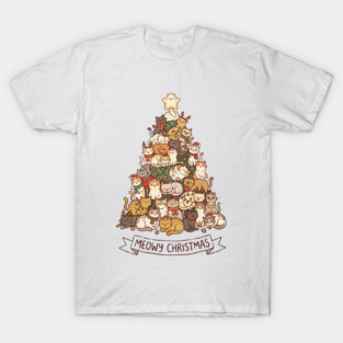 Meowy Christmas - Cats in a Christmas Tree T-Shirt