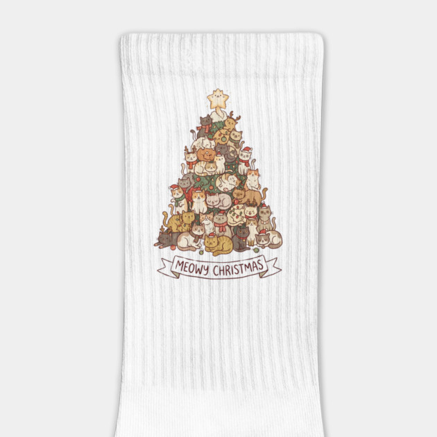 Meowy Christmas - Cats in a Christmas Tree by Creatifly Graphic Tees