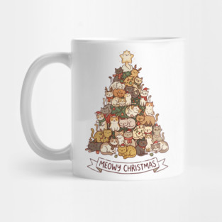 Meowy Christmas - Cats in a Christmas Tree Mug