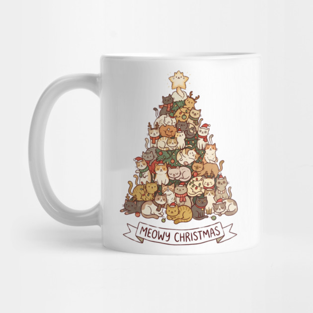 Meowy Christmas - Cats in a Christmas Tree by Creatifly Graphic Tees