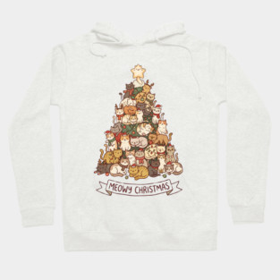 Meowy Christmas - Cats in a Christmas Tree Hoodie