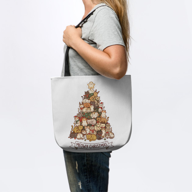 Meowy Christmas - Cats in a Christmas Tree by Creatifly Graphic Tees