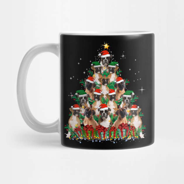 Cute Boxer Dog Christmas Tree Family Xmas by yangho