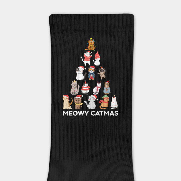Meowy Catmas - Festive Cats Christmas Tree by Creatifly Graphic Tees