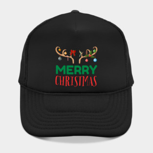 Merry Christmas with Festive Reindeer Antlers Hat