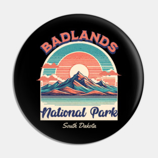 Badlands National Park, South Dakota Hiking Camping Souvenir Pin