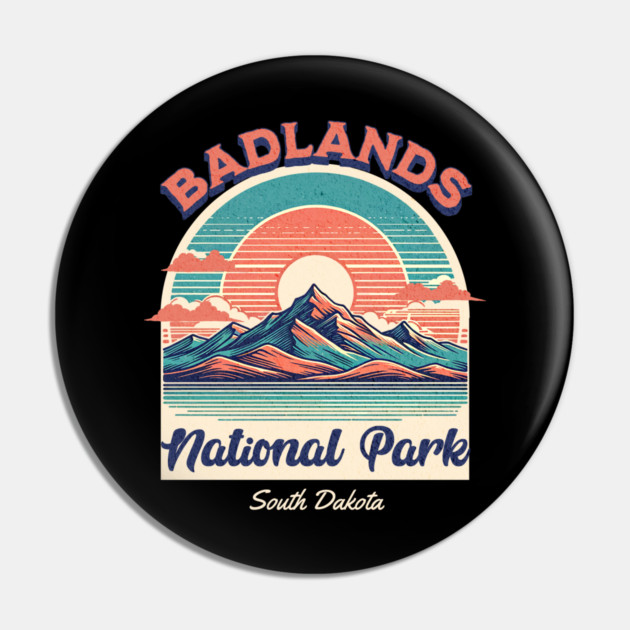 Badlands National Park, South Dakota Hiking Camping Souvenir Pin by Pixel Threads 