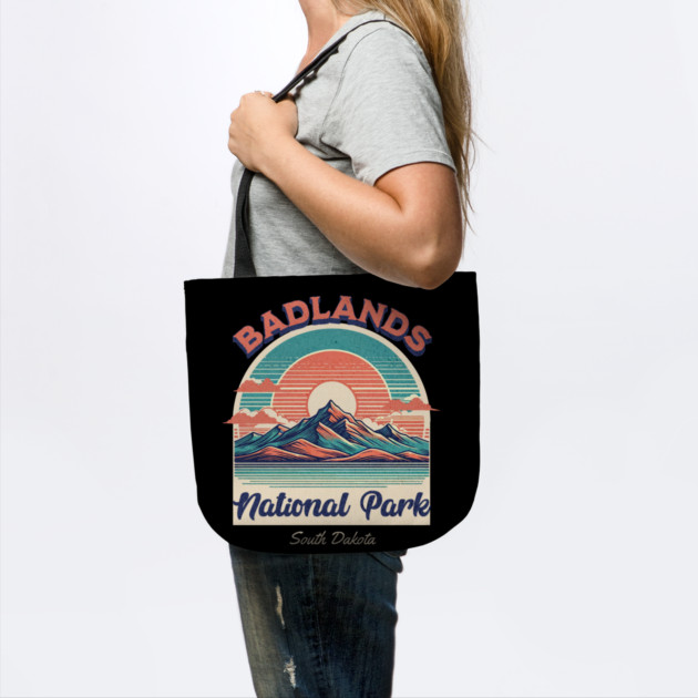 Badlands National Park, South Dakota Hiking Camping Souvenir by Pixel Threads 