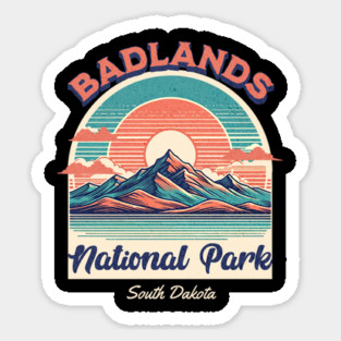 Badlands National Park, South Dakota Hiking Camping Souvenir Sticker