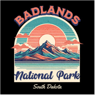 Badlands National Park, South Dakota Hiking Camping Souvenir Posters and Art