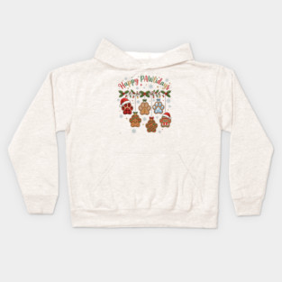 Happy Pawlidays - Christmas Paw Prints Kids Hoodie