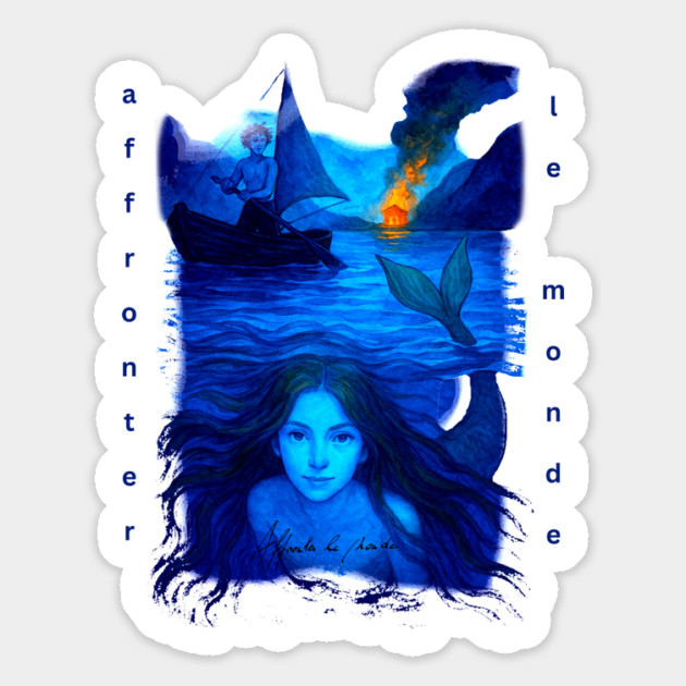 Affronter Le Monde Merch Drop Mermaid Song QR Code Link Magnet by Art4Music