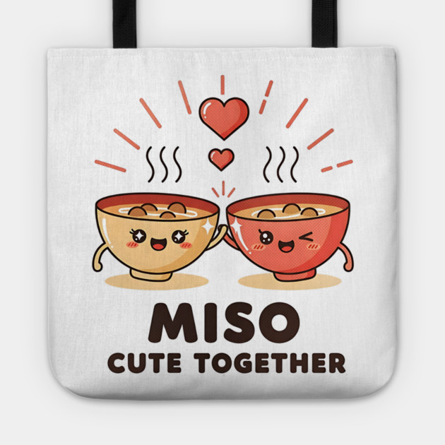 Miso Cute Together Kawaii Soup Bowls Tote by Designed By Marty