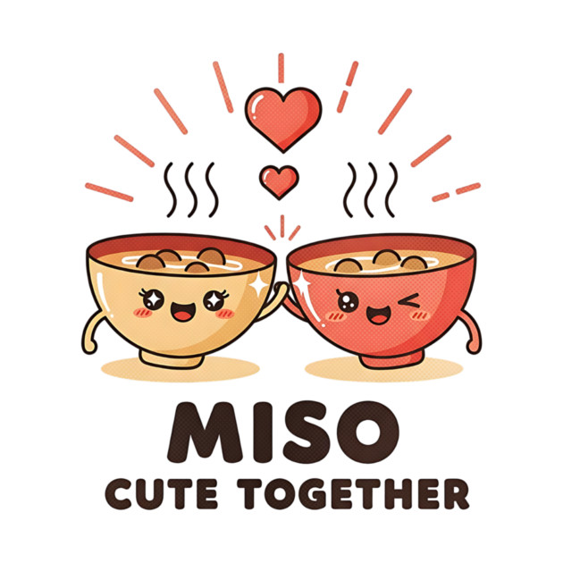 Miso Cute Together Kawaii Soup Bowls by Designed By Marty