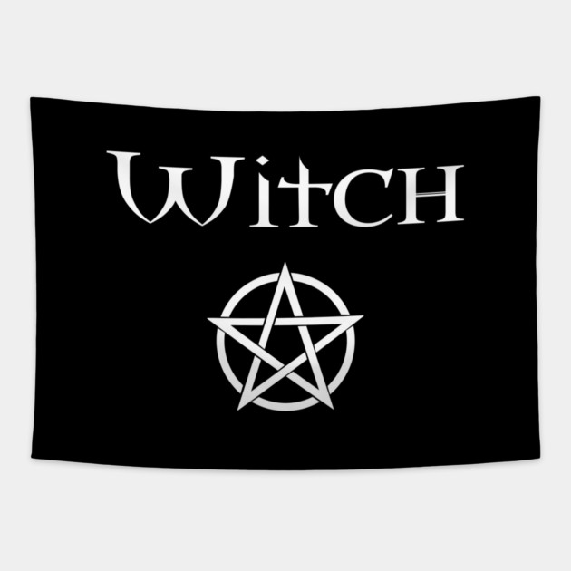 Witch with Pentacle Wiccan Pagan Cheeky Witch® Tapestry by Cheeky Witch