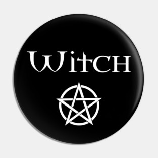 Witch with Pentacle Wiccan Pagan Cheeky Witch® Pin