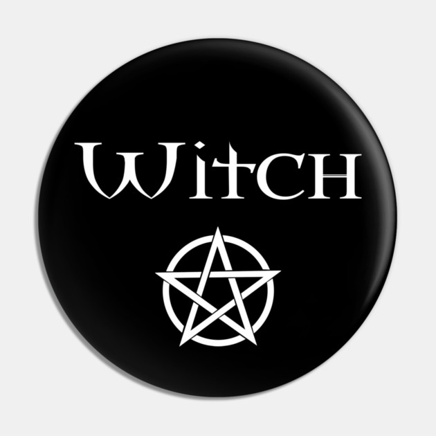 Witch with Pentacle Wiccan Pagan Cheeky Witch® Pin by Cheeky Witch