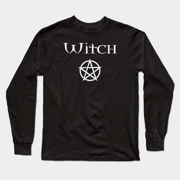 Witch with Pentacle Wiccan Pagan Cheeky Witch® Long Sleeve T-Shirt by Cheeky Witch