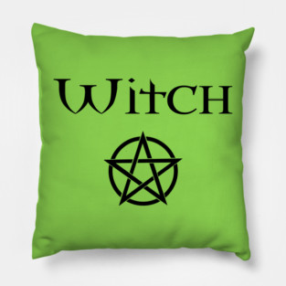 Witch with Pentacle Wiccan Pagan Cheeky Witch® Pillow