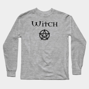 Witch with Pentacle Wiccan Pagan Cheeky Witch® Long Sleeve T-Shirt