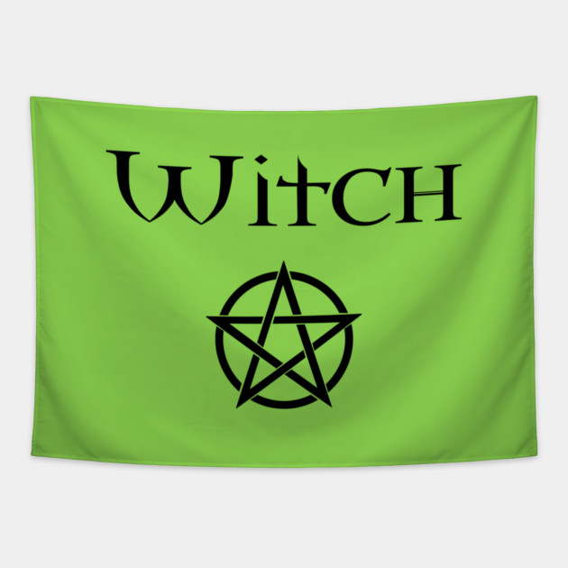 Witch with Pentacle Wiccan Pagan Cheeky Witch® Tapestry by Cheeky Witch