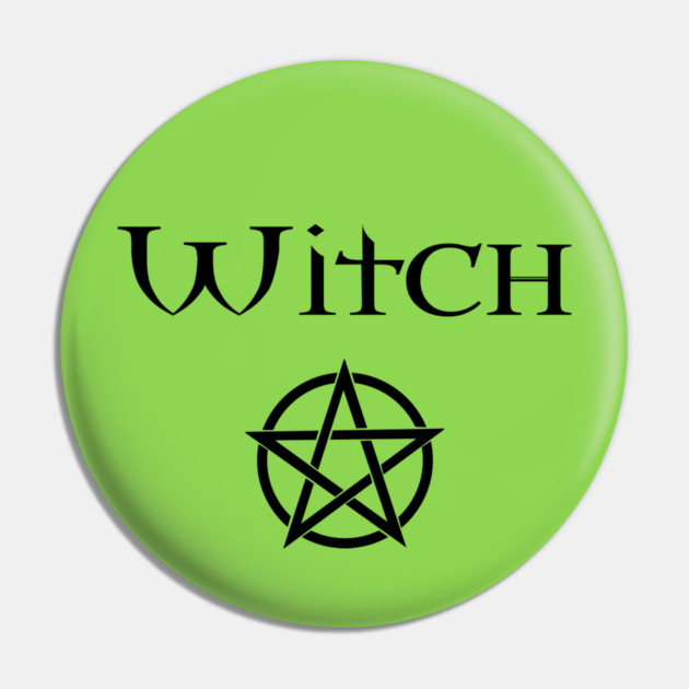 Witch with Pentacle Wiccan Pagan Cheeky Witch® Pin by Cheeky Witch