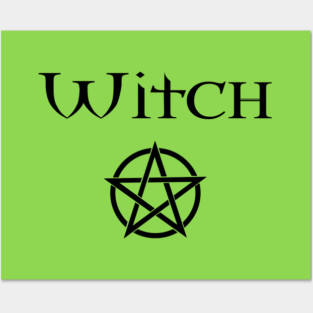 Witch with Pentacle Wiccan Pagan Cheeky Witch® Posters and Art